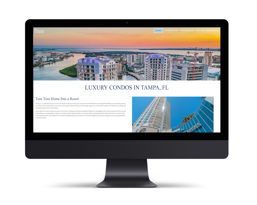The Towers Of Channelside Condo Website Displays Beautiful Images Of The Condominium