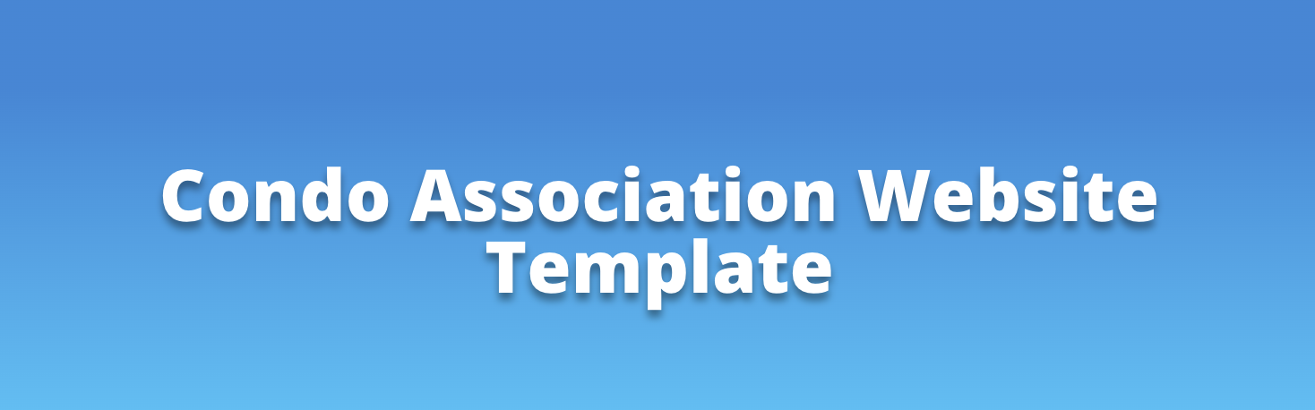 Condo Association Website Template Condo Association Website Template