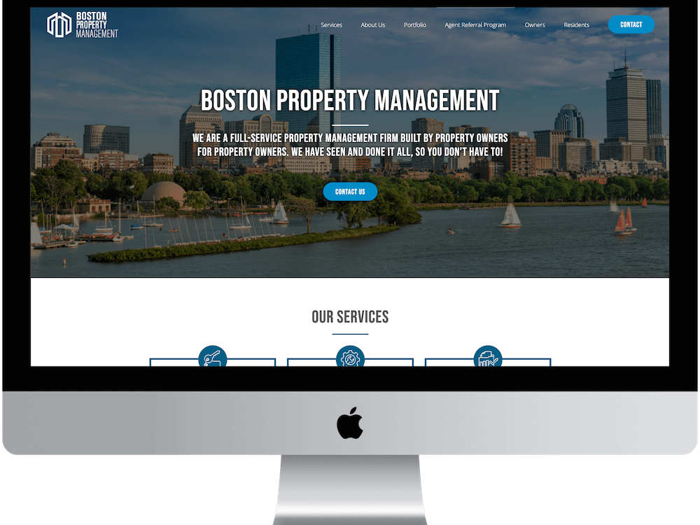 best property management website design example 2024