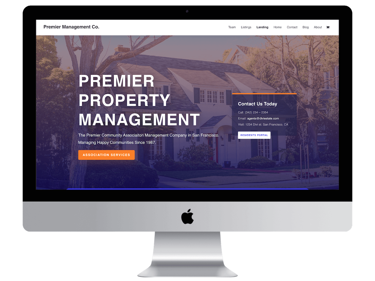 free website template for property management company
