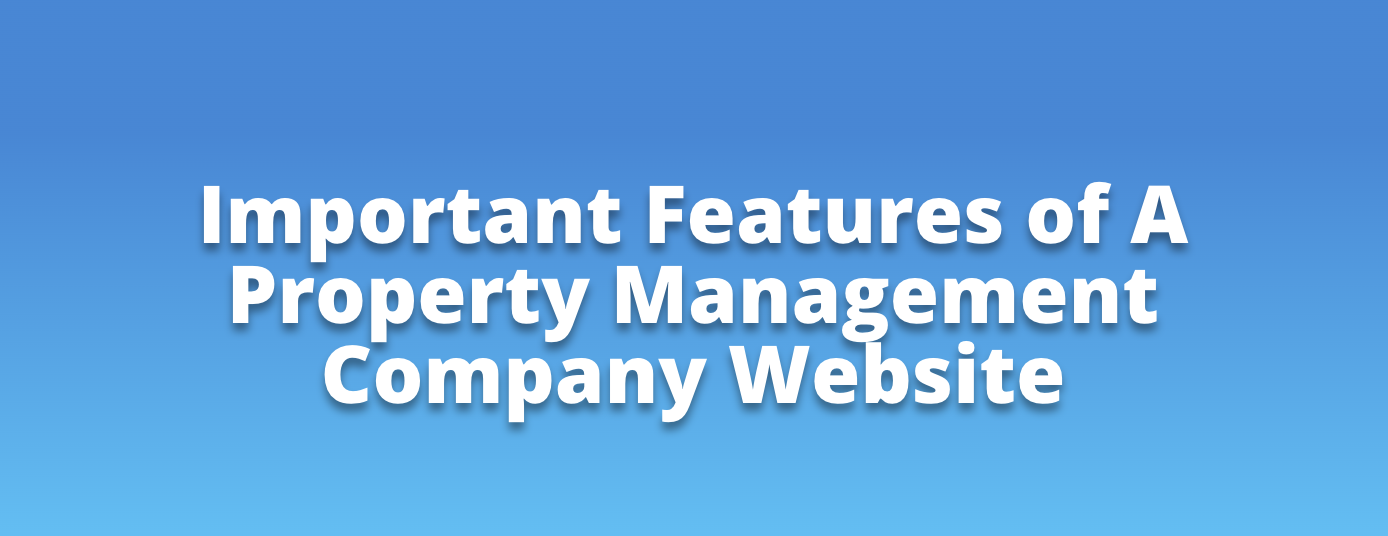 top property management website features