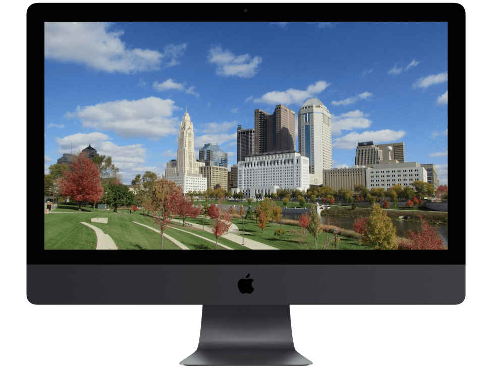 a Columbus, Ohio HOA Website by PropertyPop shown on display of a desktop computer screen