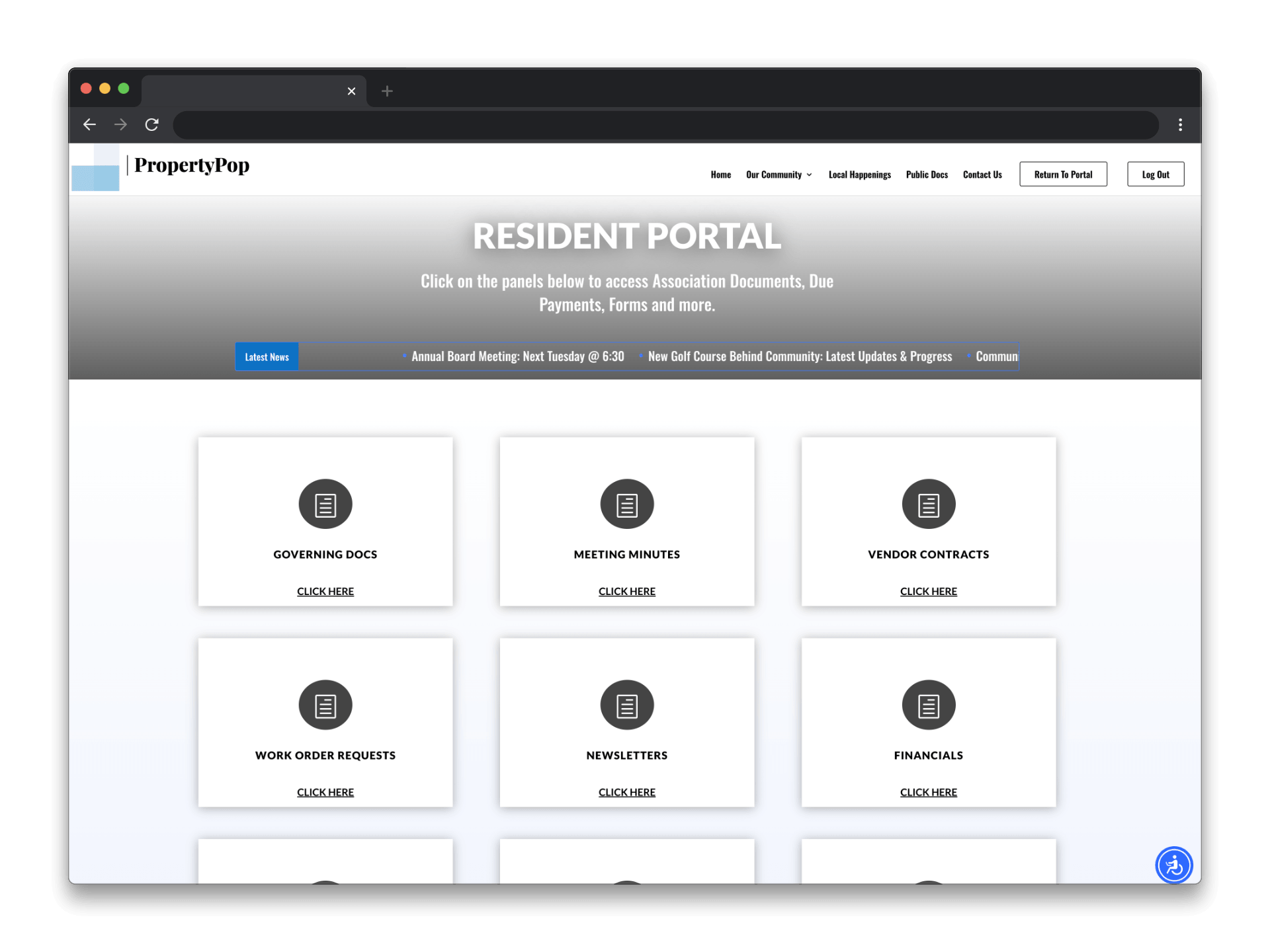 condo websites that are user friendly for residents to find what they need quickly - built by PropertyPop